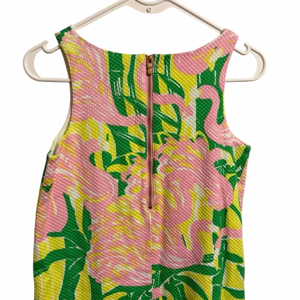 Lilly Pulitzer For Target Girl Yellow Pink Flamingo Print Dress Sleeveless 14/16